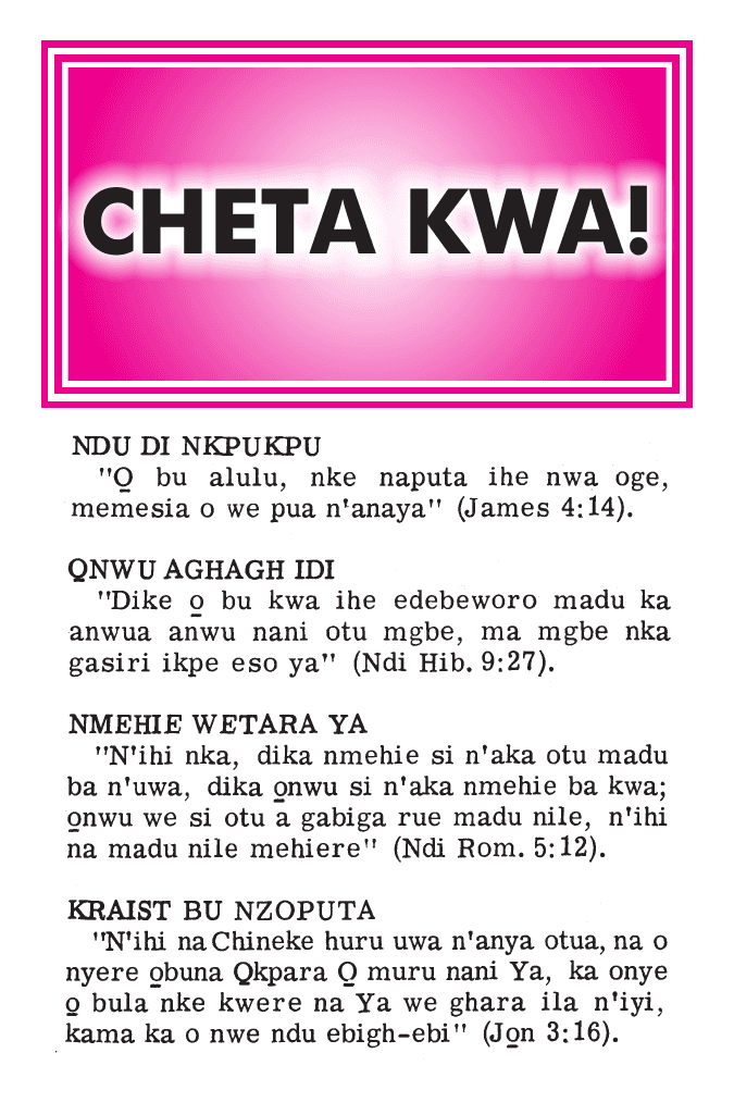CHETA KWA !