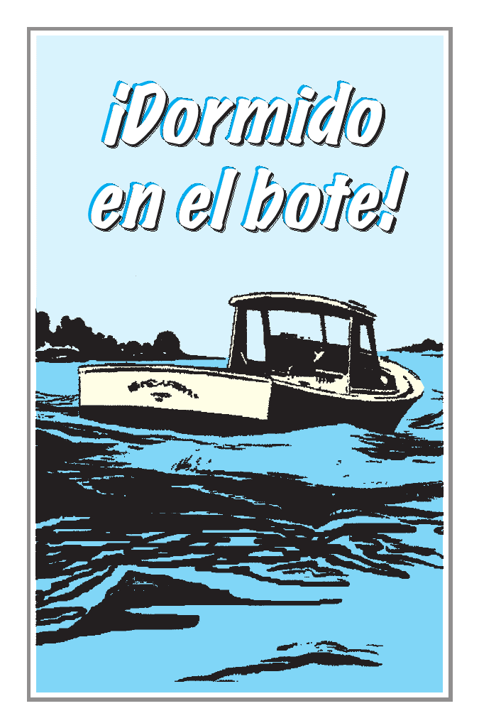 ¡Dormido en el bote!