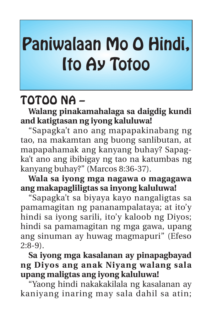 Paniwalaan Mo O Hindi Ito Ay Totoo